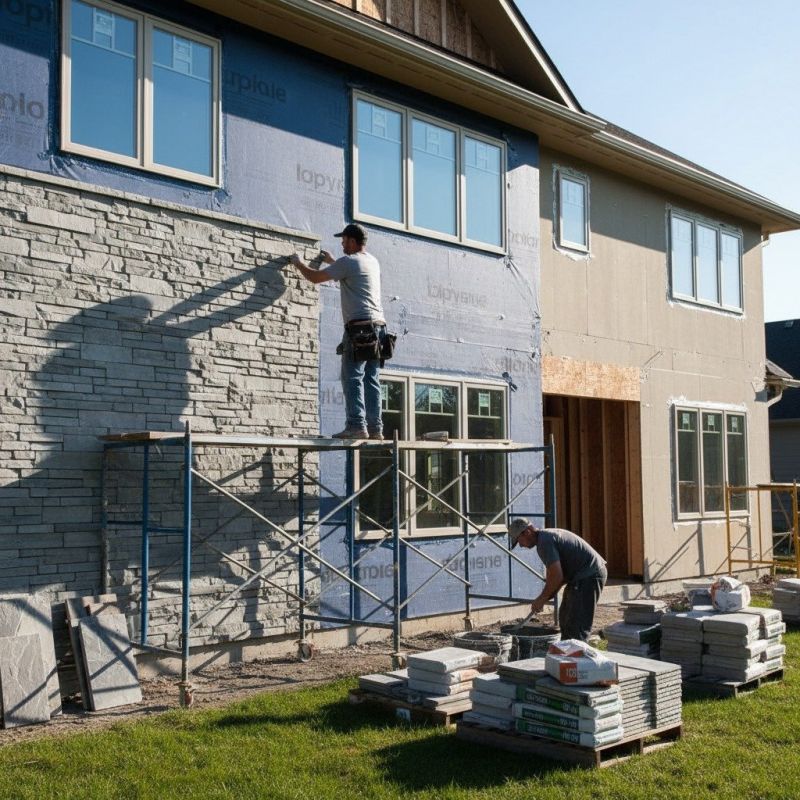 Stone Chimney Installation detail